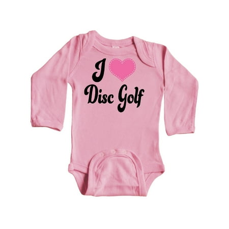 

Inktastic I Love Disc Golf Gift Baby Boy or Baby Girl Long Sleeve Bodysuit