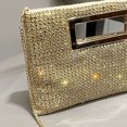 thumbnail image 2 of Bolso Noche para Mujer Con Hombro Cadena Y Mano Diamantes Imitación (dorado), 2 of 6