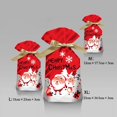 thumbnail image 1 of Bolsa de regalo de Papá Noel para el hogar, copo de nieve, con cordón, decoración de Feliz Navidad, regalo de Navidad, 5/10 piezas, 2022, 1 of 4