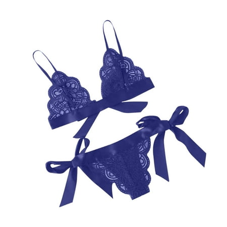 

Women Sexy Floral Lace Underwear Set Panty Gift Mesh Lingerie