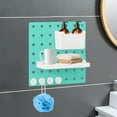 thumbnail image 6 of Hovmgk Hole Board Storage for Living Room & Kitchen, Wall Mounted Shelves without Punching Holes, Versatile Plastic Storage Rack with Adjustable Hooks and Baskets for Home Organization, 6 of 6