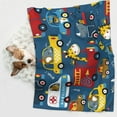 thumbnail image 6 of Yiaed Vehicles Cartoon with Funny Drivers Print Dog Blankets-Cat Blanket Washable for Couch Protection,Puppy Blanket, Soft Plush Reversible Throw Furniture Protector-Small, 6 of 8