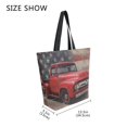 thumbnail image 4 of Canvas Tote Bag Large Canvas Bag 13.5x5.1x15 Inch Shopping Canvas Bag Suitable For Outing Shopping Travel Out Of Large Capacity Storage Red Truck Art, 4 of 9