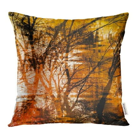 Usart Forest Monochrome Dark Brown And Black Silhouette Of Tree On
