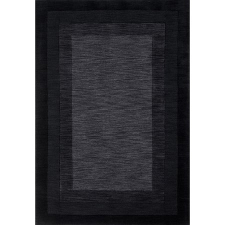 - Alexander Home Hand-tufted Mid-century Solid Border Wool Area Rug - 3'6 x 5'6