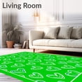 thumbnail image 2 of ODIKA 5'x7' Machine Washable Non-Slip Area Rug, Prismatic Shaped Design Featuring Radiant Colorful Mesh High Traffic Rug, Green, 649838, 2 of 7