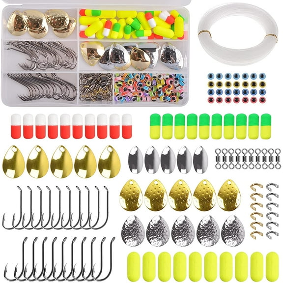 Fishing Lures Spinner Walleye Rig Making Kit, 231pcs DIY Fishing Accessories for Walleye Spinner Fishing Rigs
