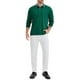 thumbnail image 2 of Camisa polo de golf de negocios de manga larga de ajuste regular para hombres, color sólido, verde, 2 of 6
