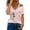 Pink 1, variant on Women's Summer Tops V Neck Cold Shoulder Sequin Short Sleeve Shirts Summer Casual Flower Printed Loose Blouses (XL, White 1)