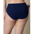 thumbnail image 2 of Playtex Tummy Smoothing High-Cut Brief Underwear Pack, 3-Pack (Plus Sizes) Navy/Rain Cloud Heather/Plum Dandy 3XL Women's, 2 of 5