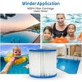 thumbnail image 5 of Keep Pool Or Spa Fresh Compatible Inflatable Hot Tub SaluSpa Filter Cartridge Clean And Clear Water For Bestway Type I 58381 Filtration Pump, Easy-to-Clean Ultimate Filtration System (2PCS), 5 of 5