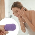 thumbnail image 5 of Unique Bargains 1 Pc Compressed Facial Sponge Glove Type Reusable Cleansing Puff Purple, 5 of 5