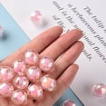 thumbnail image 5 of 500gs Transparent Acrylic Beads Bead in Bead AB color Faceted Round Pearl Pink 16mm Hole: 3mm about 205pcs/500g, 5 of 6