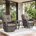 thumbnail image 3 of Bellefurn Outdoor Swivel Rocker Chairs Set of 2,Patio Wicker Swivel Glider Chairs Patio Rocking Chairs with Side Table Patio Furniture Set for Porch Deck Backyard Garden, 3 of 11