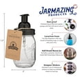 thumbnail image 3 of Jarmazing Products Mason Jar Foaming Soap Dispenser – Black – With 16 Ounce Ball Mason Jar - One Pack!, 3 of 6