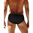 thumbnail image 2 of Men Swimwear Bikini Low Rise Quick Dry Swim Briefs Surfing Training Swimsuit Bikini Solid Comfy Bathing Suit Trunks Hook and Ring US Size XL, 2 of 5