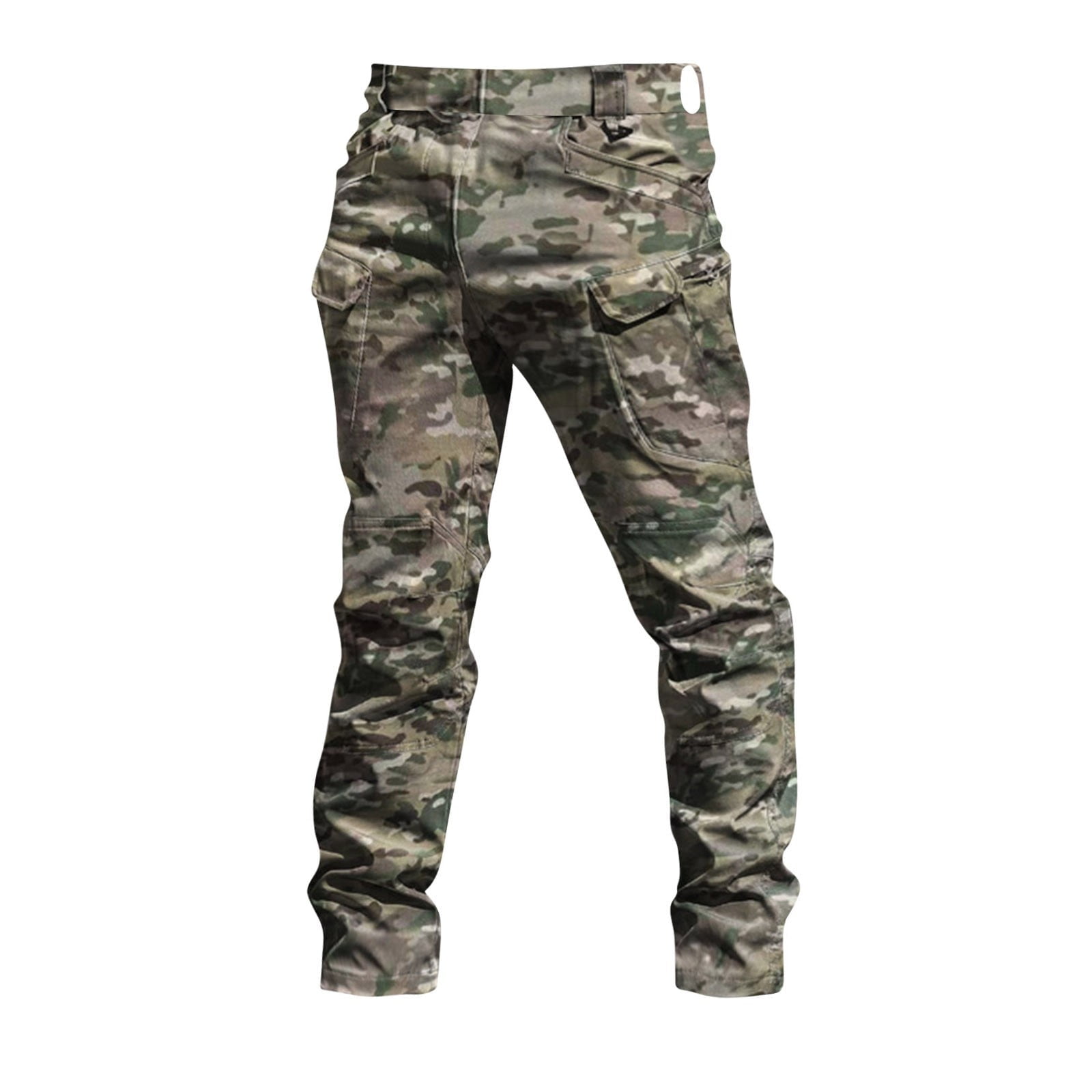 Water Resistant Tactical Cargo Pants for Men Outdoor Hiking Military Army Work Pants with Multi Pockets Leopard Print XL