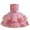 Pink, variant on Diufon Baby Girls Tulle Dresses Solid Color Sparkling A-Line Dress Crewneck Sleeveless Waist Bow Dress