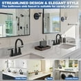 thumbnail image 3 of Vesteel 4 inch Bathroom Faucet, 2 Handle Stainless Steel Centerset Faucet with Swivel Spout for Bathroom, Modern Bat Sink Faucet with Pop up Sink Drain & Water Supply Lines, 3 of 7