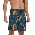 thumbnail image 2 of Balery German Shepherd Dog Pantalones cortos de pijama de punto de algodón para hombre con cinturilla y bolsillos-4X-Large, 2 of 6