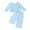 Light Blue, variant on Summer Baby Girl Outfits 9-12 Months Baby Girl Clothes Fashion Girls Casual Solid Color Long Sleeve Tops Straight Leg Pants Set