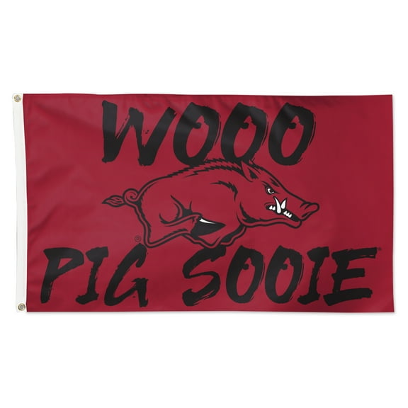 WinCraft Arkansas Razorbacks 3' x 5' Single-Sided Deluxe Team Slogan Flag