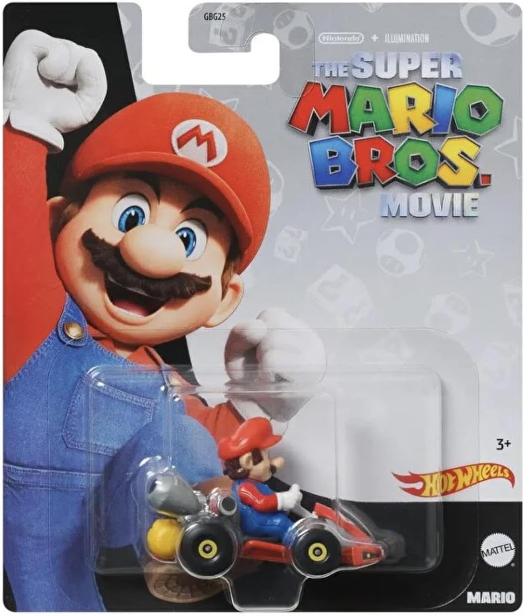 Hot Wheels Super Mario Bros. Movie Character Cars 4‑Pack, Mario, Toad, Koopa & Donkey Kong, Die‑Cast 1:64 Scale Vehicles, Ages 3+