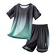 thumbnail image 1 of Odeerbi Niños Niñas Rápido Seco Atlético Conjunto Gradiente Manga Corta Camiseta Shorts Entrenamiento Respirable Ropa Deportiva Conjunto Para 5-16 Años, 1 of 5