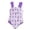 D327/Purple, variant on Afdoent Girls One Piece Swimsuits Kids Floral Print Baby Toddler Chiffon Floral Print Swimwear Summer Beach Bathing With Ruffled Classic