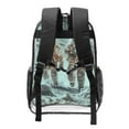 thumbnail image 2 of Susaid Astronauts On Lunar Mission Print Clear Backpack See Through Transparent Plastic Clear Bookbags for School, College, Stadium,Work, 2 of 7