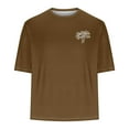 thumbnail image 4 of Dagegui Men’s Workout T-Shirts Funny Palm Tree Graphic Tee Summer Crewneck Short Sleeve Tops Oversized Casual T Shirt Brown,L, 4 of 4