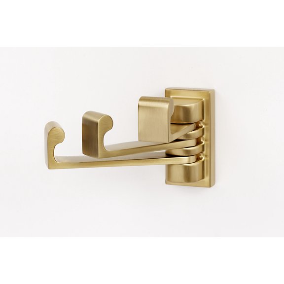 Alno A6885-SB Luna 1" Wide Three Arm Pivoting Solid Brass Bathroom Robe / Towel Hook -