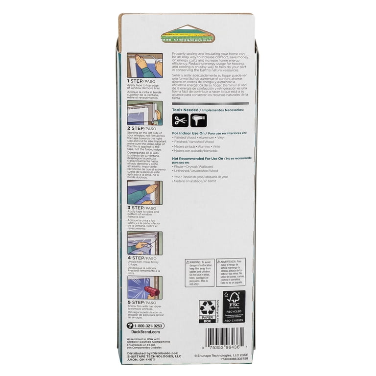 Duck Brand Window Insulation Kit for Indoor Extra Large Windows or Duck Brand Window Insulation Kit for Indoor Extra Large Windows or