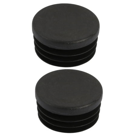2Pcs Chair Table Leg Plastic Cap Ribbed Round Tube Insert Fit 30mm Diameter Hole
