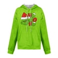 thumbnail image 5 of Christmas Hoodies for Women Long Sleeve Pullover Casual Loose Sweatshirts Dark Green XL, 5 of 5