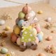 thumbnail image 4 of Set de decoraciones colgantes de madera para conejos de Pascua, adornos de mesa de 10 en verde menta, amarillo azul, rosa rosa, decoración de puertas de pared de madera rústica, 4 of 6