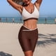 thumbnail image 2 of TaTaai Women's Sporty Two Piece Swimsuit, Solid Color Tangini with High Cut and Full Coverage, Perfect for Summer and Vacation Wear Gift, 2 of 9