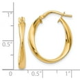 thumbnail image 3 of Leslie's Real 14kt Yellow Gold Polished Hoop Earrings; for Adults and Teens; for Women and Men, 3 of 3