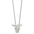 thumbnail image 3 of Stainless Steel Themed Necklace Chain Brushed Bull Head 20in 20 inch, 3 of 5