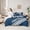 Navy Grey 02, variant on Feelyou Cartoon Fox Family Bedding Comforter Set 7-Piece for Kids, Kawaii Wildlife Animal King Bedding Sets, Farmhosue Flower Bed Sheets, Super Cozy Room Decor