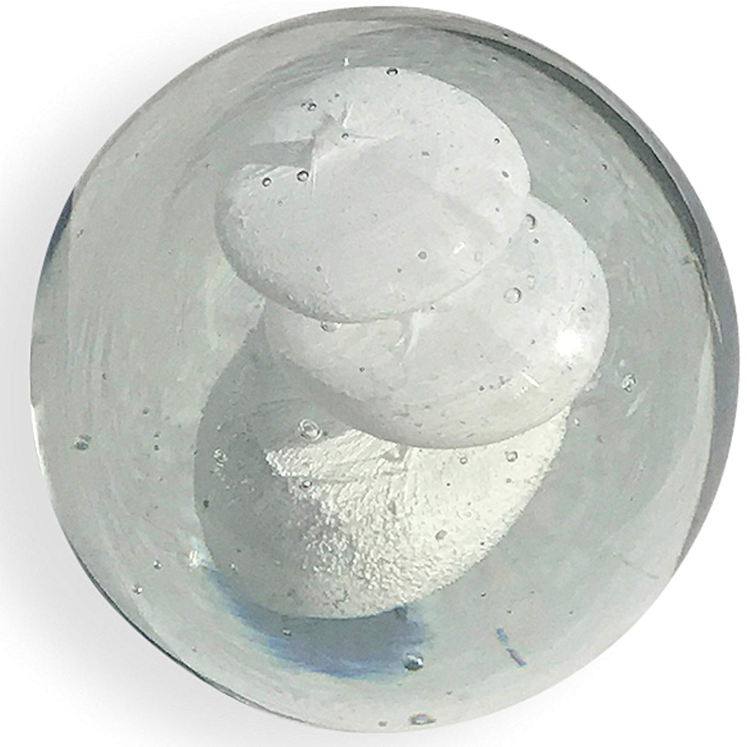 Small Clear Glass Large Bubble Paperweight Weighs 13.75 ounces