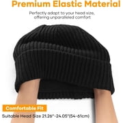 Beanie for Women Men, Unisex Wool Knit Warm Fleece Lined Cuffed Winter Hat Cap 1Pack