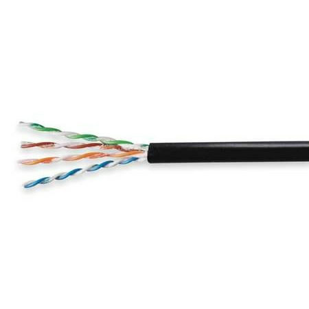 GENSPEED 7131807 Category Cable,Unshielded,Black Jacket