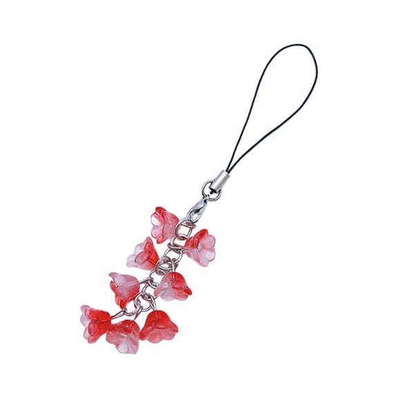 Versatile Phone Jewelry Flower Phone Charm Phone Chain Lilys of the Valleys Flower Phone Pendant for Keys Card Phone