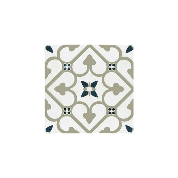 HomeStock Lakefront Luxury 12x12 Self Adhesive Vinyl Floor Tile - Clover - 20 Tiles/20 sq. ft. - Easy DIY Installation, Hand-Painted Tile Imitation, Blue/Grey Design