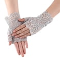 thumbnail image 1 of Guantes sin Dedos de Encaje para Mujer Jumpingount Cortos Gris AP010986-04, 1 of 6