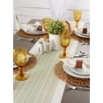 thumbnail image 6 of Contemporary Home Living 108" Table Runner with Fringed Thyme Green Stripes Design, 6 of 8