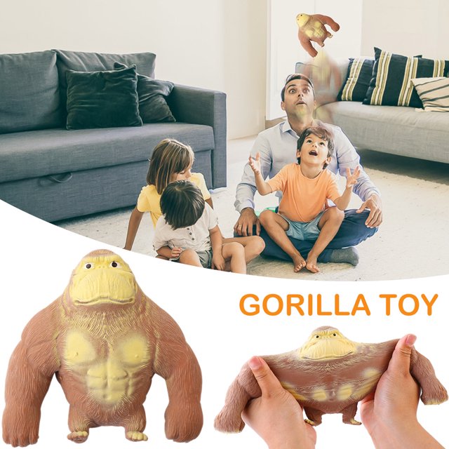Muyoka Figura de animal Welpettie, juguetes de animales para ni帽os y ni帽as de 3 a 8 a帽os, gorila macho