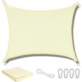 thumbnail image 1 of Toldo rectangular impermeable de 3 m x 4 m, cubierta de sombra para patio trasero, toldo solar con cuerdas, 95% de bloqueo UV, cubiertas de pérgola para jardín al aire libre, balcón, patio, color, 1 of 5