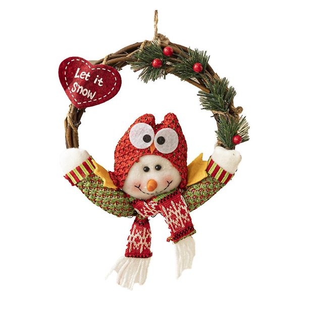 Decoración Navideña de Ratán con Muñeca de Tela YONGSHENG